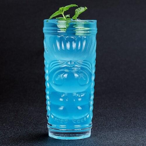 400-500ml 3D Cartoon Wine Glass Cup Tiki Cup Cocktail Beer Cola Cold Juice Cups Creative Glass Drinking Set Bar Home Collins