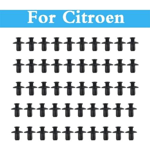 50Pcs 8MM Plastic Rivets Expansion Fastener for Bumper Fender car Clip For Citroen C4 Cactus C5 C6 C1 C2 C3 C4 C4 Aircross