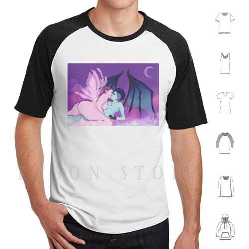 A Fairy And A Succubus T Shirt Diy Big Size Cotton Fantasy Succubus Fairy