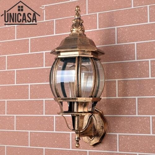 Antique Garden Lamps Vintage Outdoor Wall Lights Pathway Bar Sconce Bronze Aluminum Industrial Lamps Led Lighting Lamp