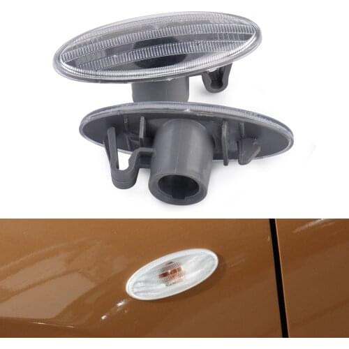 DWCX 2pcs Car Side Turn Signal Lamp Fender Marker Lights Cover for Nissan Cube Juke Leaf Note Micra March Juke Micra Qashqai