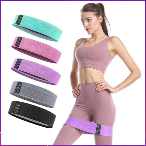 2021 Fitness Hip Loop Resistance Bands Anti-slip Squats Expander Strength Rubber Bands Yoga Gym Training Braided Elastic Band