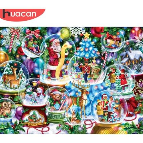 HUACAN 5D DIY Diamond Painting Christmas Full Square Diamond Embroidery Santa Claus Mosaic Cross Stitch Home Decoration