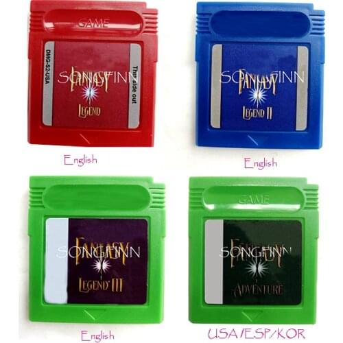 Fantasy Adventure Legend 1 2 3 Video Game Memory Cartridge English Language ESP/KOR Card for 16 Bit Console