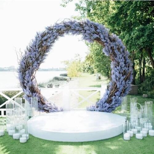 Metal circle wedding mariage arch Round balloon flower round Background arch frame stand birthday party baby shower decoration