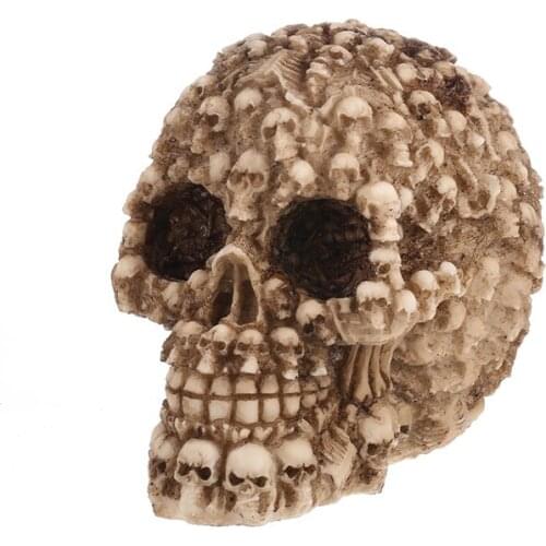 Moquerry Human Skull Resin Handicraft Skull Head Skeleton Bones Figurine Home Decor Skull Model Art Gifts decoracion hogar