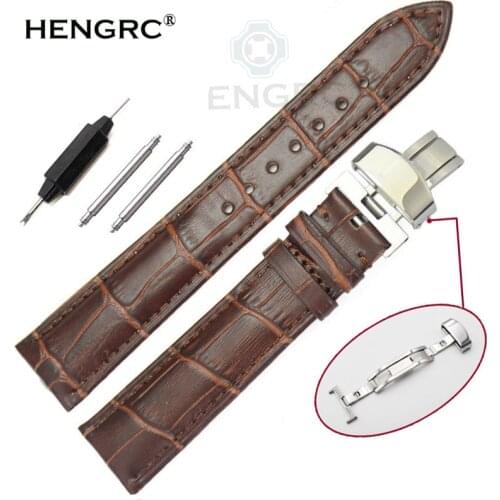 100% Genuine Leather Soft Watch Band Strap 18mm 19mm 20mm 21mm 22mm 24mm Black Brown Watchband Belt Deployment Clasp For Tissot