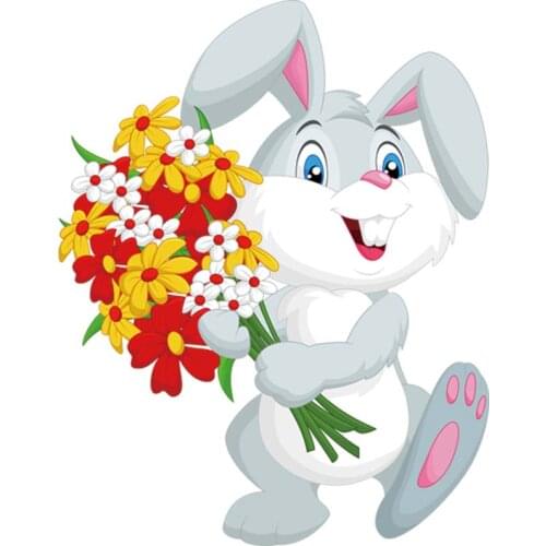 Patch For Clothes Beauty Rabbite Patch T-Shirt Diy Decoration Washable Easy Print By Household Irons Stickers On The Fabric