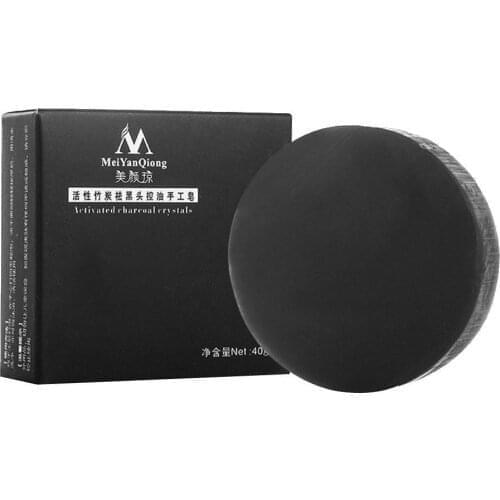 Natural Black Soap Bamboo Charcoal Flower Bath Handmade Soap Money Antiseptic Skin Whitening Face Acne Remedy Artisanal Soaps