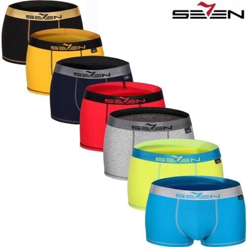 Seven 7 Underwear Men Big Tall 6 Inch Long Leg Briefs Men Pack Quick Dry Sports Breathable (1-7 Pcs Can Be Choose)