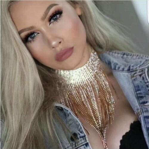 2020 New Brand Multi-layer Collar Statement Necklace for Women Jewelry Luxury Crystal Tassel Necklaces & Pendants Jewelry