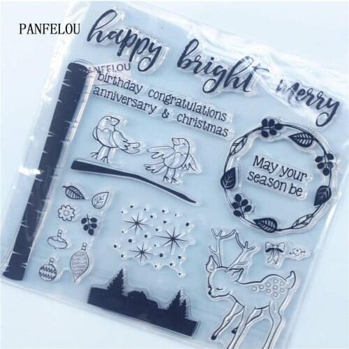 PANFELOU The Happy zoo Transparent Silicone Rubber Clear Stamps cartoon for Scrapbooking/DIY Easter wedding album