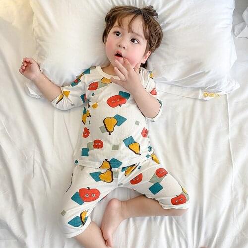Pajamas children Kids clothing Pajamas baby summer Girl sleepwear Childrens clothing boy 1to8years Children pajamas sets cotton