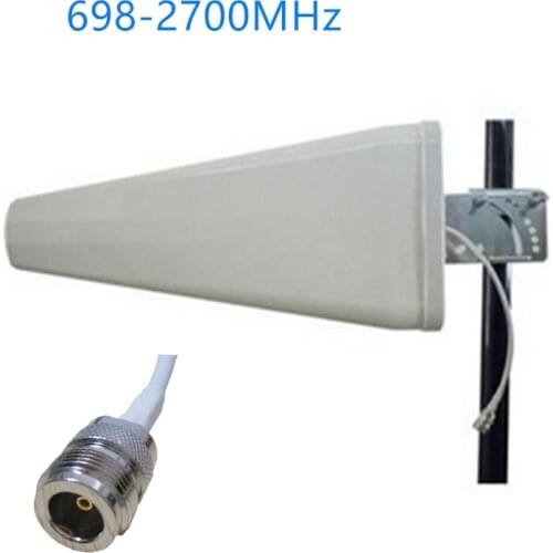 Full Band Waterproof LPDS Antenna,698-2700MHz 4G Exterior Directional LPDA Panel Aerial for Signal Repeater Amplifier Booster