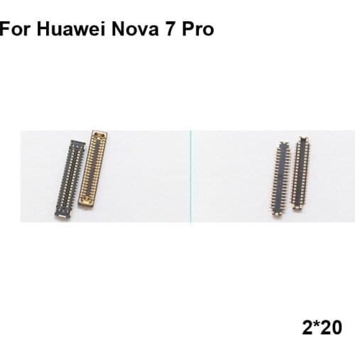 2pcs FPC connector For Huawei Nova 7 Pro LCD display screen on Flex cable on mainboard motherboard For Huawei Nova 7Pro