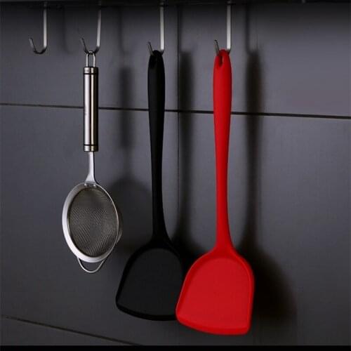Silicone Kitchenware Non-stick Pan Is Suitable for Food Grade Red Black Spatula Spoon Household Kitchen Supplies Cooking Tools