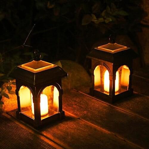 Solar led light garden garden layout yard balcony decoration outdoor candle hanging lamp home