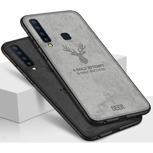 Cloth Fabric Deer Case For Galaxy A10 A20 A30 A40 A50 A60 A70 Soft Back Case For Samsung S8 S9 S10 Plus A6 A8 J4 J6 A750 2018