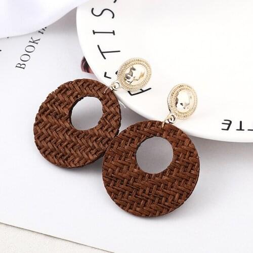 TONGKWOK Bohemia Exaggeration Dangle Earrings For Women Silk Thread Tassel Metal Long Chandelier Earrings #138526