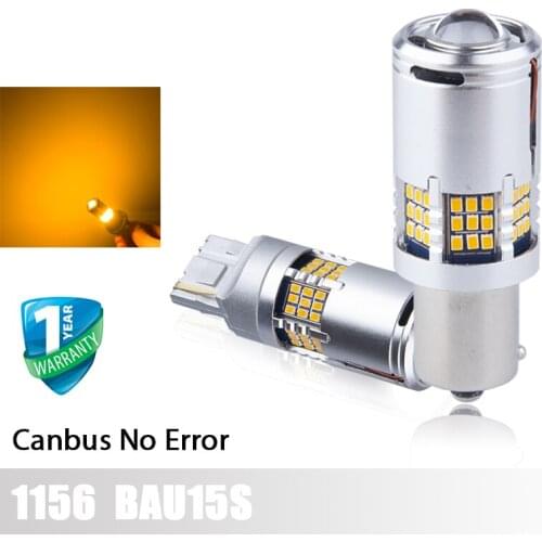 High Quality 1156 Bau15s Py21w LED Canbus No Error LED Turn Light LED Lamp 2016 Chips 60 SMD W21W Signal Light Led Light 12V