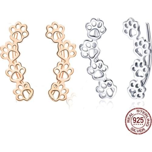 Afle original European and American popular earrings pet dog claws S925 sterling silver ladies earrings wholesale factory direct