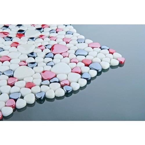 Pebble glass mosaic tiles FBY003 price for 11 tiles