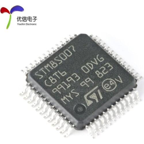 1pcs / lote genuine stm8s007c8t6 LQFP-48 24MHz / 64KB flash / 8-bit microcontroller MCU