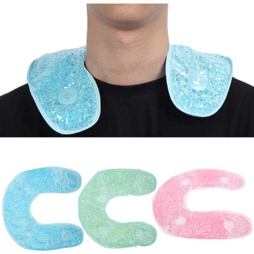 1PCS Neck Support Massager Neck Ice Pack Hot Cold Compress Therapy Fatigue Pain Relief Neck Shoulder Gel Wrap Braces Protector