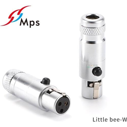 1Pcs Taiwan MPS mini XLR female plug 3-pin audio head headset microphone wireless waist pack performance bee