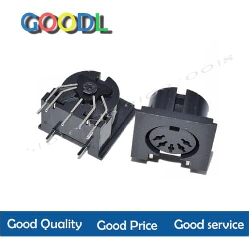 2pces S terminal 5-pin socket 90 degree 5-pin DIN socket 5P socket 5-pin socket S-terminal connector