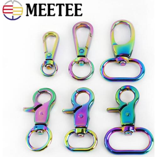 4/10pcs 8/13/16/25mm Colored Metal Leather Buckles for Bag Strap Webbing Clasp Lobster Sweivel Trigger Snap DIY Accessories
