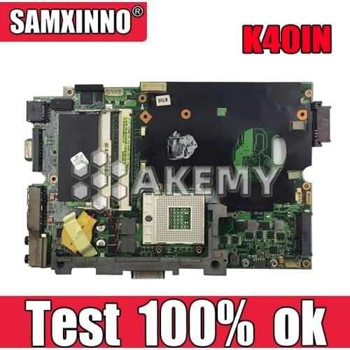 AK K40IN K50IN Laptop motherboard For Asus K40IN K50IN X8AIN X5DIN K40IP K50IP K40I K50I K40 K50 Test original mainboard