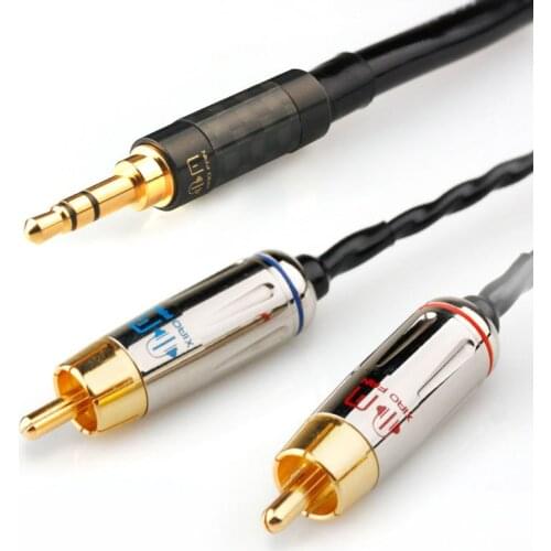 Xiao Fan C01 RCA Audio Cable Amplifier Connection Line 3.5mm to 2 RCA For The An on-board/speakers/ Home Theater /DVD / PC