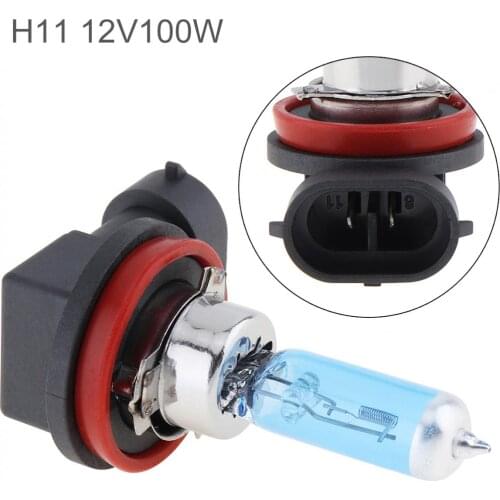 12V H11 5000K 100W White Light Super Bright Car Xenon Halogen Lamp Auto Front Headlight Fog Bulb