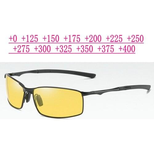 Night Vision Bifocal Sunglasses Reading Glasses Presbyopia Sun Glasses Men Women Enlarge Bifocal Reader Fishing Driving NX