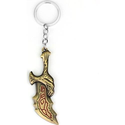 Dongsheng God Of War Keychain Sword OLYMPUS KRATOS Key Chain Mens Fashion Jewelry Classic Keyring Key Holder