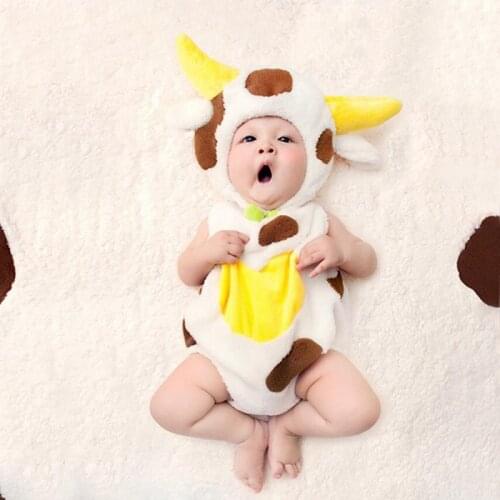 Baby Girl Boy Photography Cartoon Hat+Romper Clothes Infant Photo Shoot Props Animal Outfits Clothing fotografia Accessories