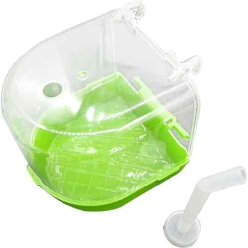 Water Dispenser Bath Box Bird Food Container Set Multi-Function Parrot Bath Boxes Wall-Mounted Shower Room Decoration Bird Toy