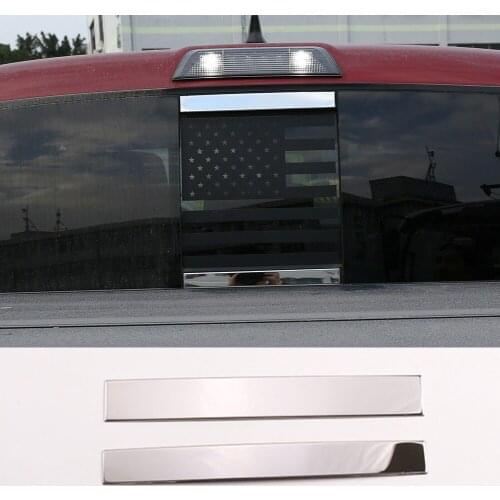 Stainless Steel Chrome Rear Window Body Molding Panel Decorative Cover for Toyota Tacoma 2016-2020 Car Accessories