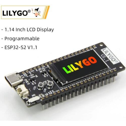 LILYGO® TTGO T8 ESP32-S2 V1.1 ST7789 1.14 Inch LCD Display WIFI Wireless Module Type-c Connector TF Card Slot Development Board