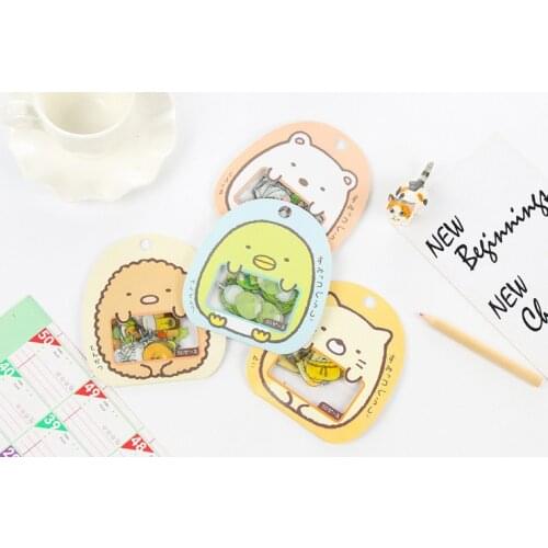 Lovely animals transparent PVC decoration DIY cartoon cat bear stickers diary sealing memo boards for planner Scrapbooking