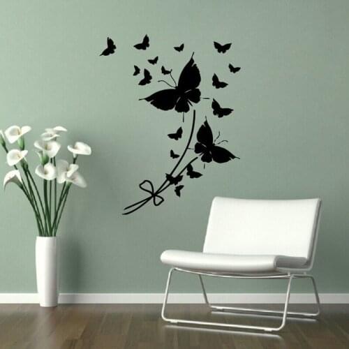 ZOOYOO Butterflies Wall Decals Home Decor Removable Living Room Girls Kids Room Wall Sticker Art Murals