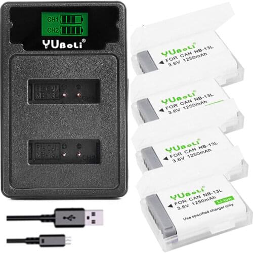 NB-13L Battery 1250mAh NB13L NB 13L Battery pack for Canon G1 X G7 X Mark II G7X G5 X G5X G9 X G9X SX620 SX720 SX730 SX730 HS