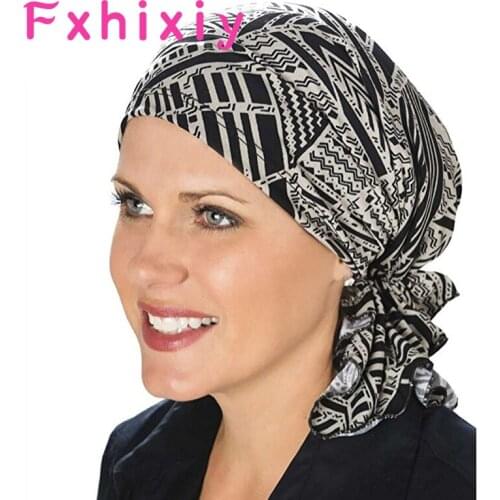 New Muslim Women Floral Print Cotton Headscarf Turban Hat Cancer Chemo Beanies Caps Head Wrap Headwear Hair Loss Accessories