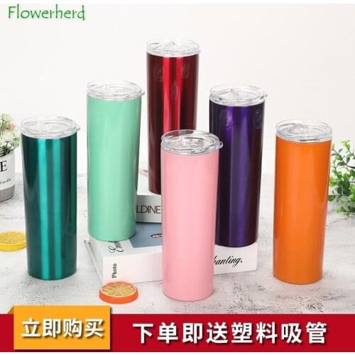 20oz Straight Cup Stainless Steel Heat Preservation Cold Preservation Cup Coffee Mug with Lid Coffee Cup Mugs Coffee Cups