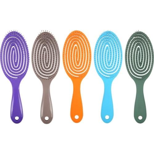 Hair Comb Relaxing Elastic Massage Comb Portable Hair Brush Massage Brush Magic Brushes Head Combs Hollow Massage Comb
