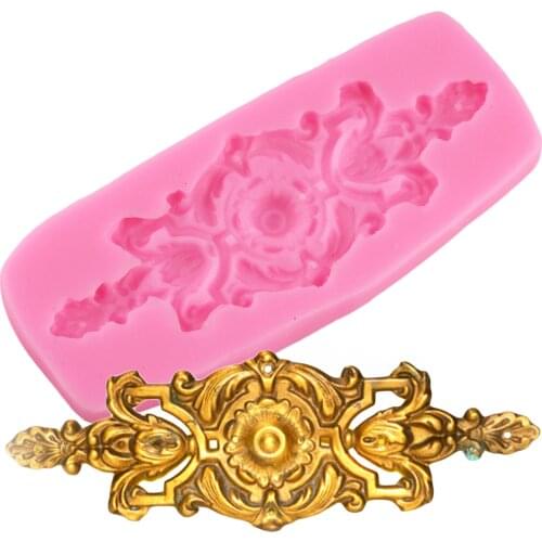 Baroque Relief Silicone Mold Polymer Clay Resin Molds Cake Decorating Tools Cupcake Baking Fondant Chocolate Candy Mould