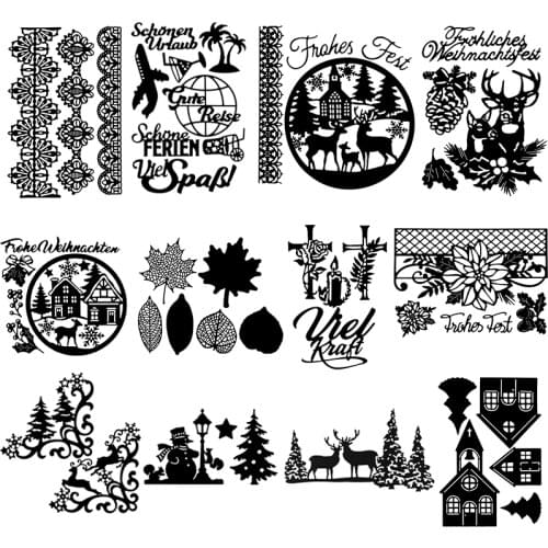 Christmas Halloween Ornaments Lace Borders Leaf Metal Cutting Diesfor DIY Scrapbooking Embossing Crafts Cards Making New 2020