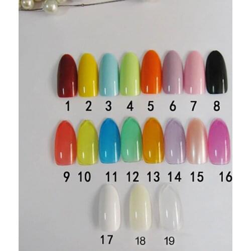 TKGOES 500 PCS Oval Natural Colors False Acrylic Nail Tips UV Gel Half Nail Tips French Nail Art Tips