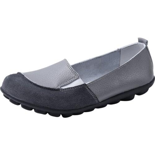 Women Flats Shoes Cow Leather Shallow Fashion Loafers Shoes For Females Sewing Ballet Flats Moccasins Soft Loafers Shoes